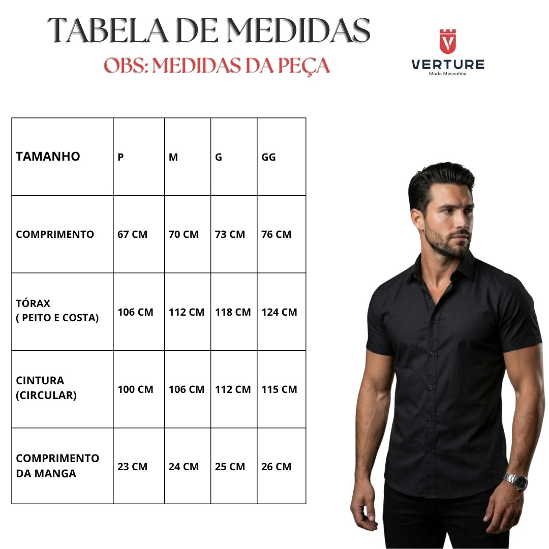 Camisas manga curta - Azul ( Frete Grátis )