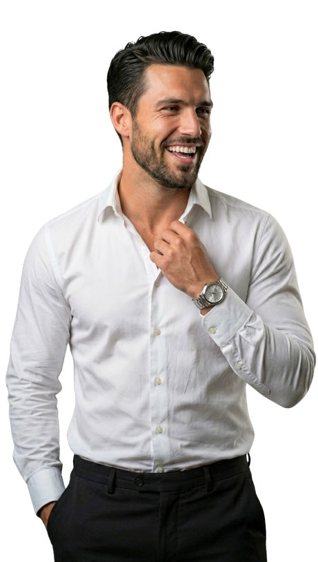 Camisas manga longa - Branca ( Frete Grátis )