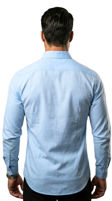 Camisas manga longa - Azul Claro ( Frete Grátis )