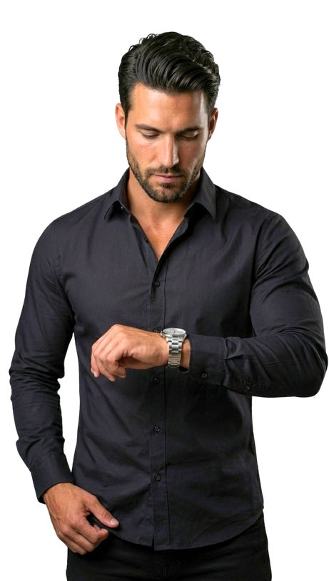 Camisa manga longa - Preta ( Frete Grátis )