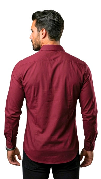 Camisas manga longa - Marsala ( Frete Grátis )