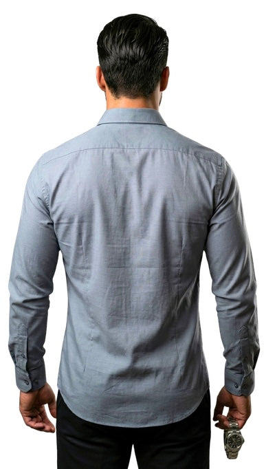 Camisas manga longa - Cinza ( Frete Grátis )