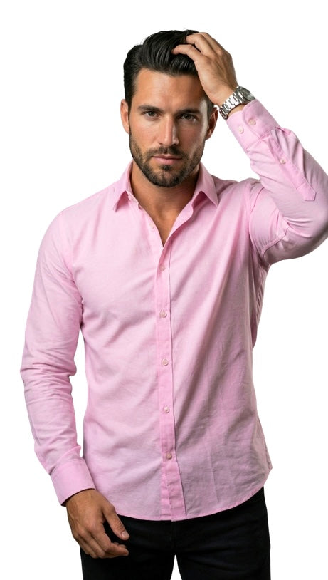 Camisas manga longa - Rosa ( Frete Grátis )