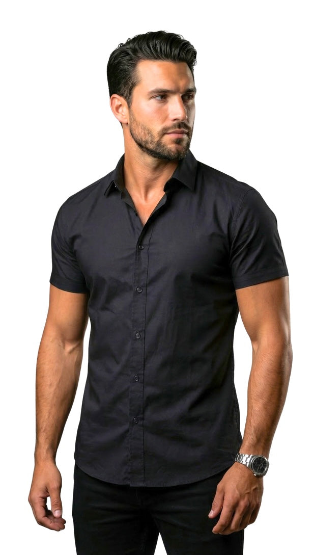 Camisas manga curta - Preta ( Frete Grátis )