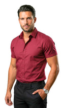 Camisas manga curta - Marsala ( Frete Grátis )