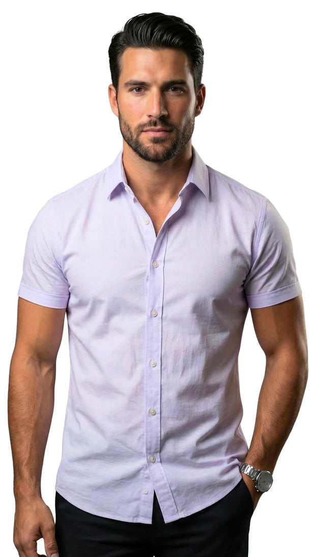 Camisas manga curta - Lilás ( Frete Grátis )