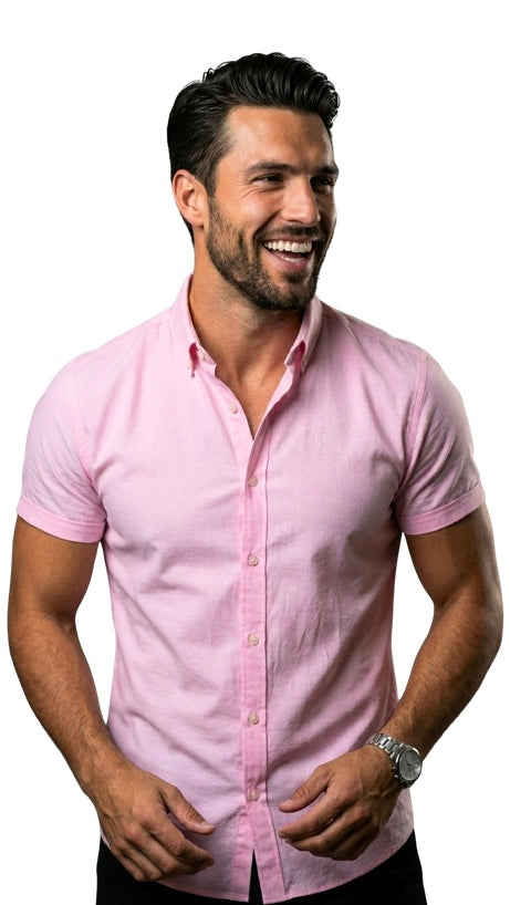 Camisas manga curta - Rosa ( Frete Grátis )