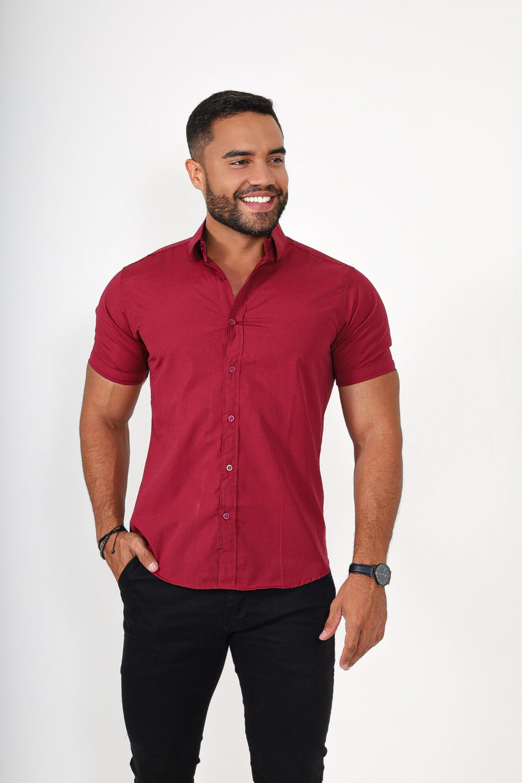 Camisas manga curta - Marsala