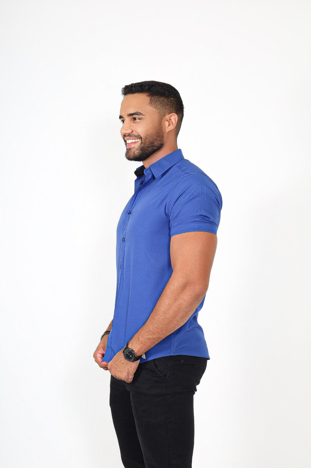 Camisas manga curta - Azul