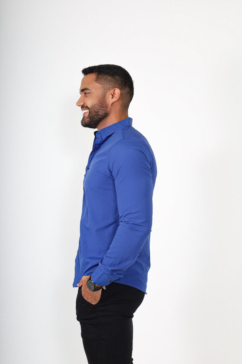 Camisas manga longa - Azul